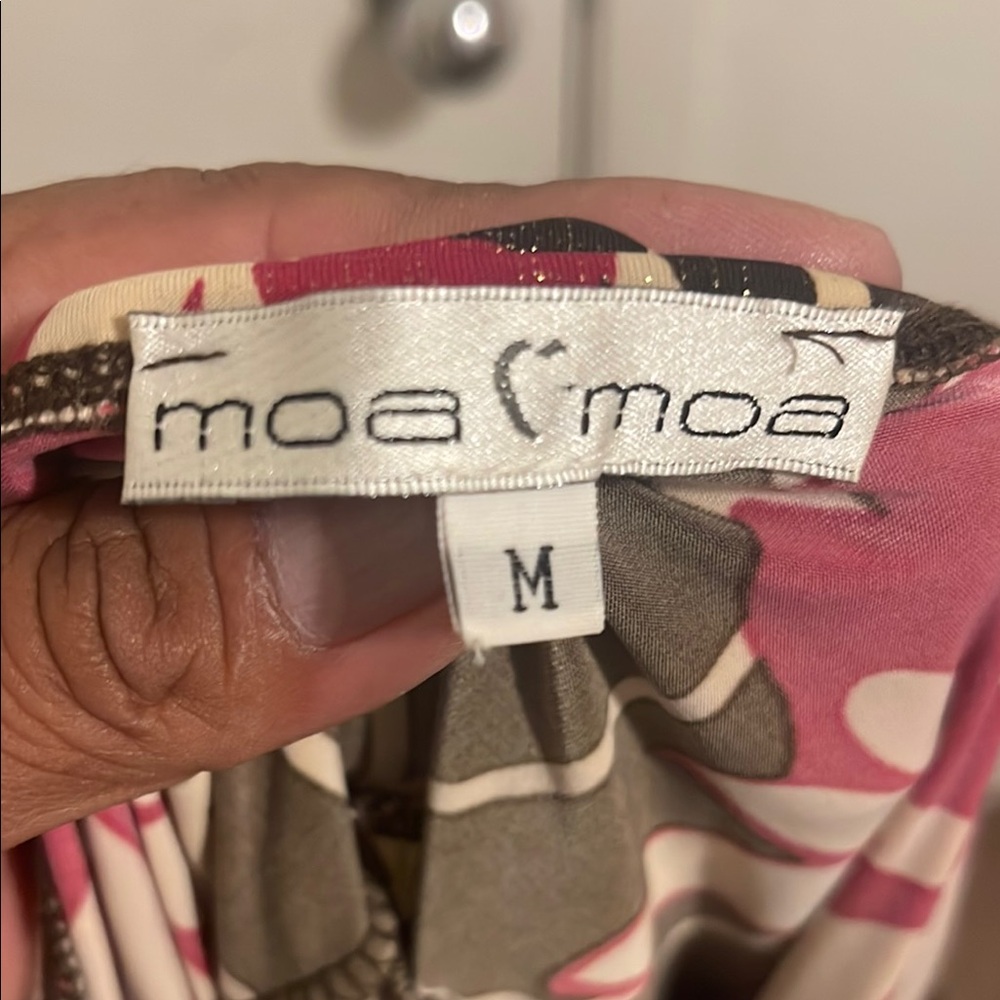 Moa Moa Pink and Brown Patterned Top - Picture 4 of 4